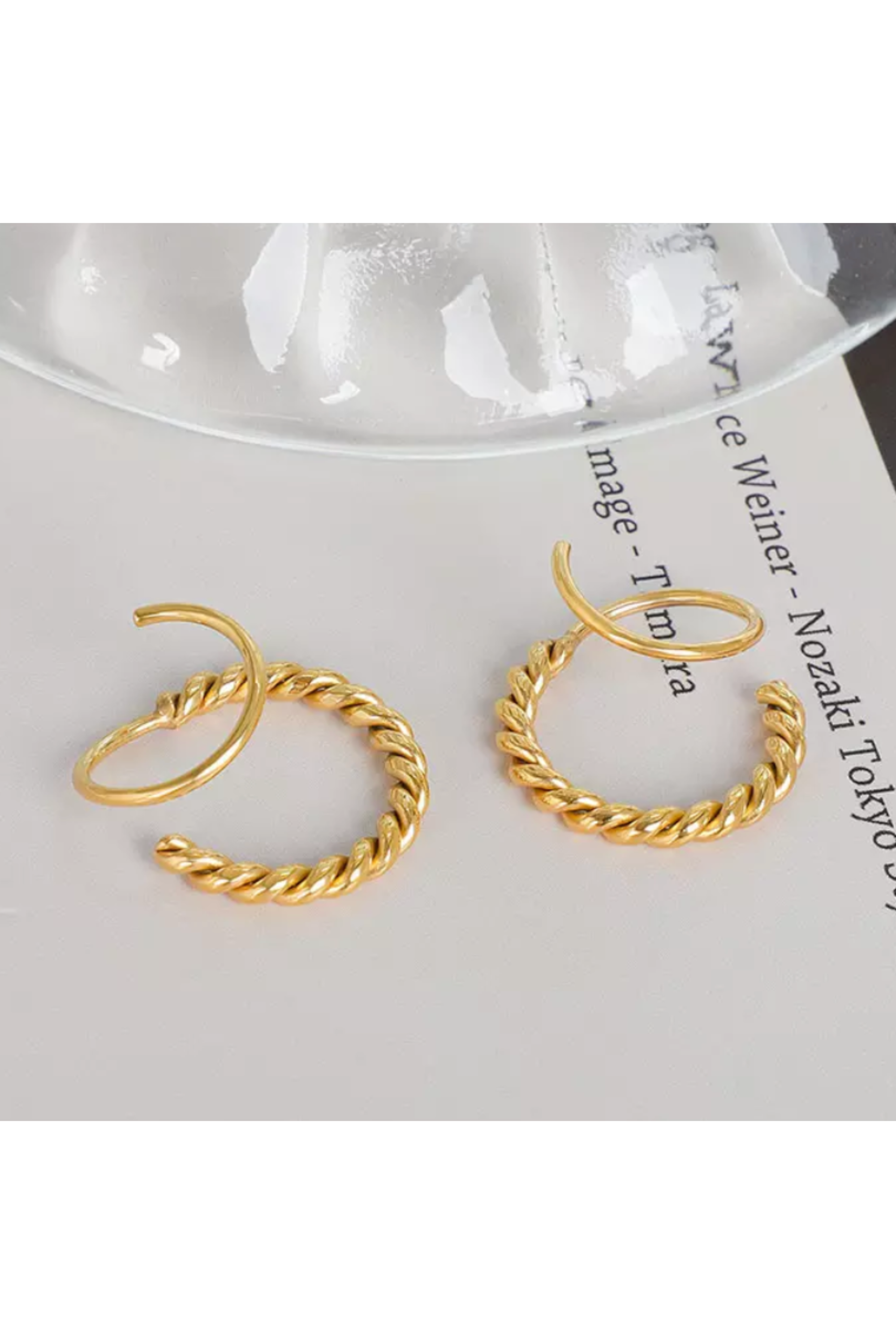 Double twist sales hoop earrings