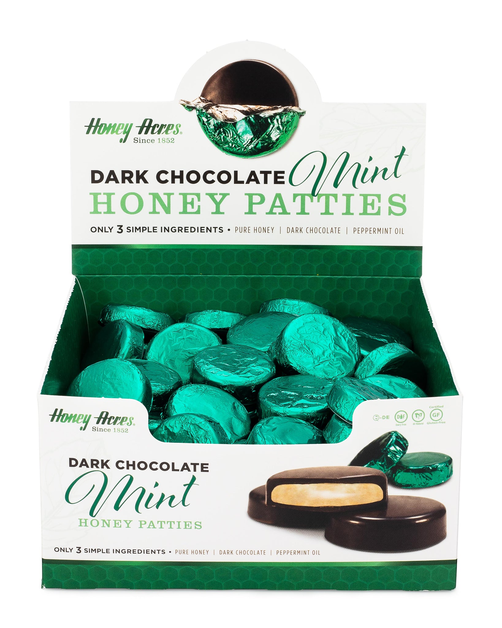 Dark Chocolate Mint Honey Patties Honey Acres