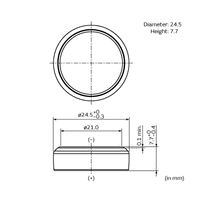 Murata CR2477W Battery  - Heat Resistant Lithium Coin Cell