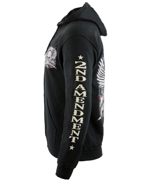 2nd amendment zip up hoodie