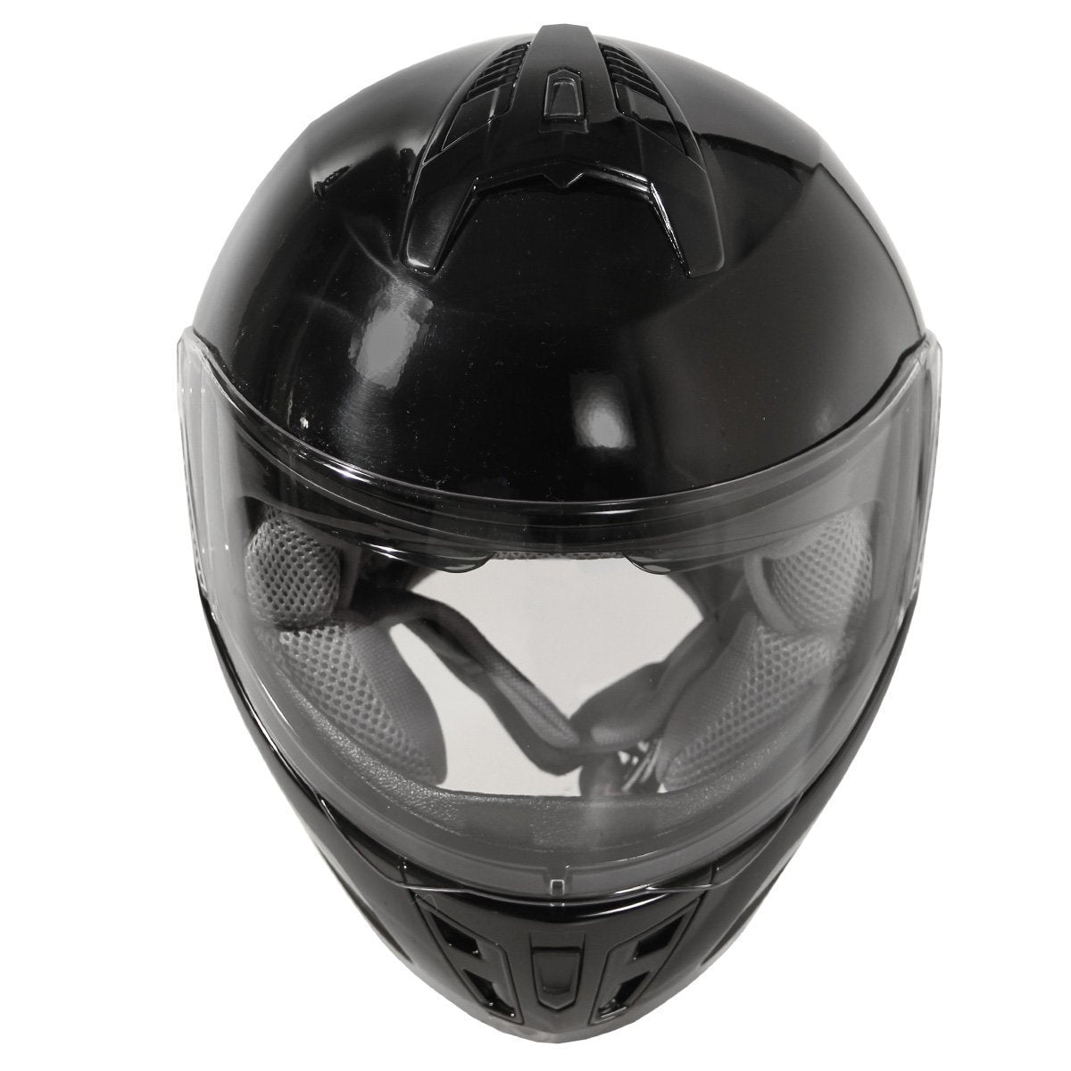 Hawk 'FX' ST11121 8GB Glossy Black Modular Motorcycle Helmet