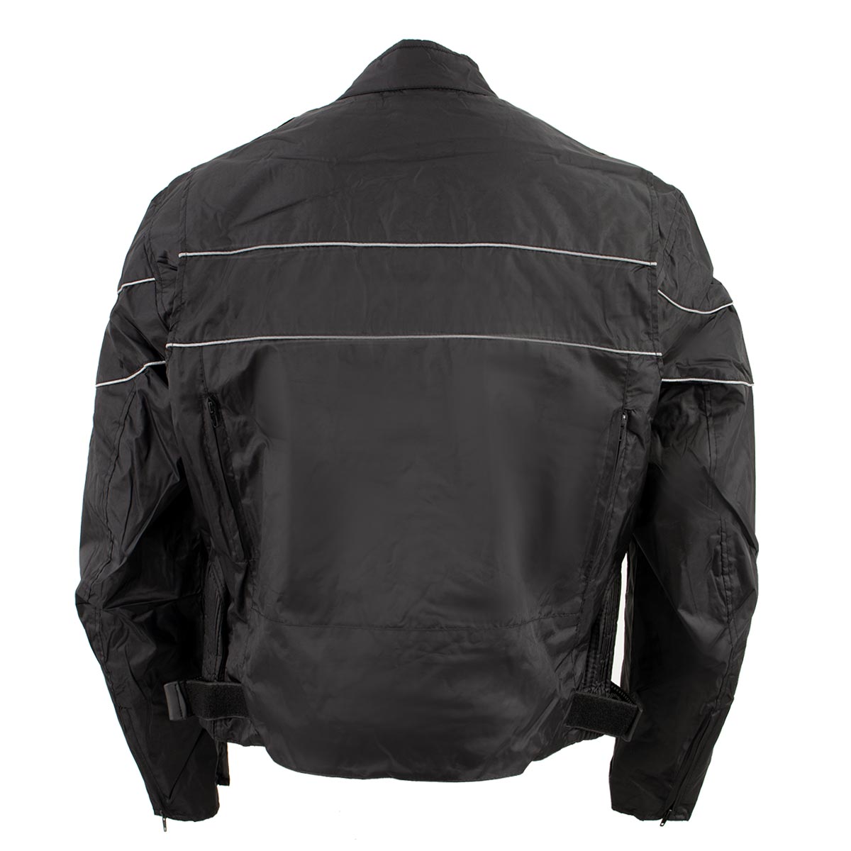 NexGen HW212102 Men's Black Nylon-Textile Vented Moto Jacket with