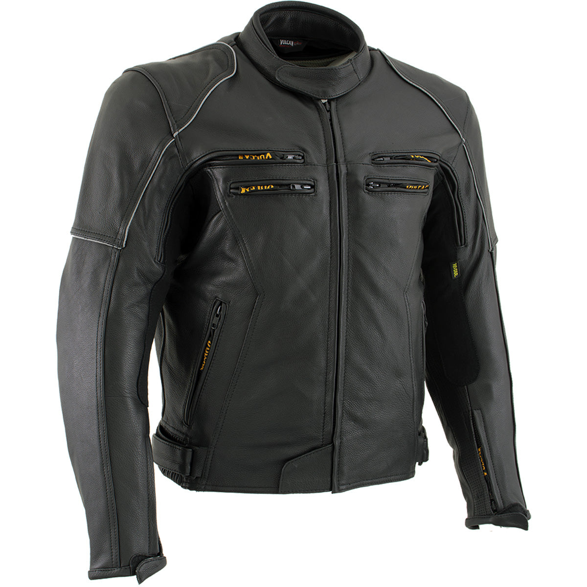 leather armored jacket