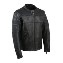 Black Leather Bike Leather Jackets With Skulls, Rivets, And Oblique Zipper  For Men Slim Fit And Quilted Punk Style From Firststop998, $52.08