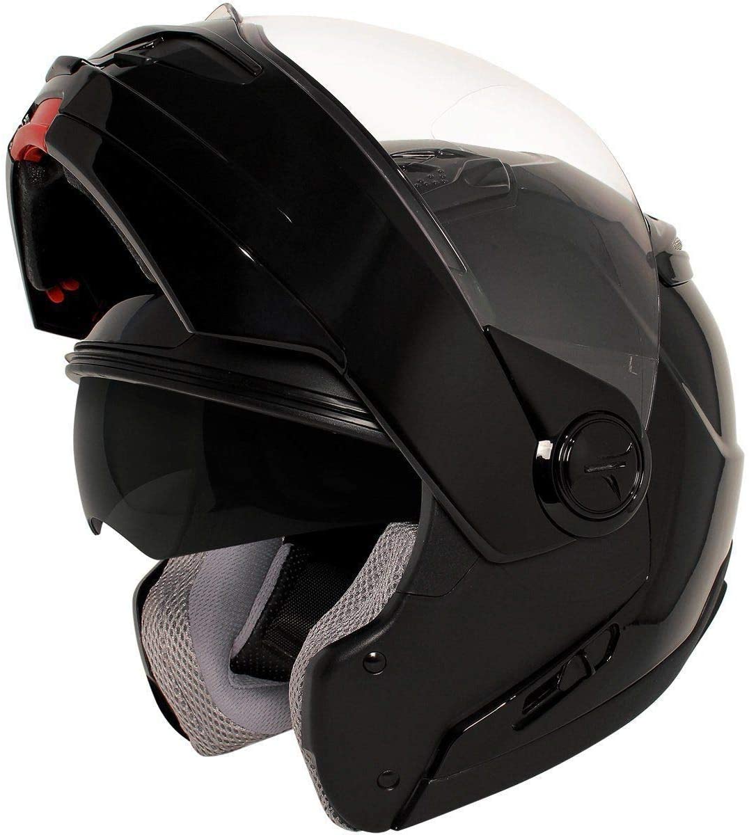 HAWK Helmets ST 1198 Glossy Black Modular Motorcycle Full Face Helmet