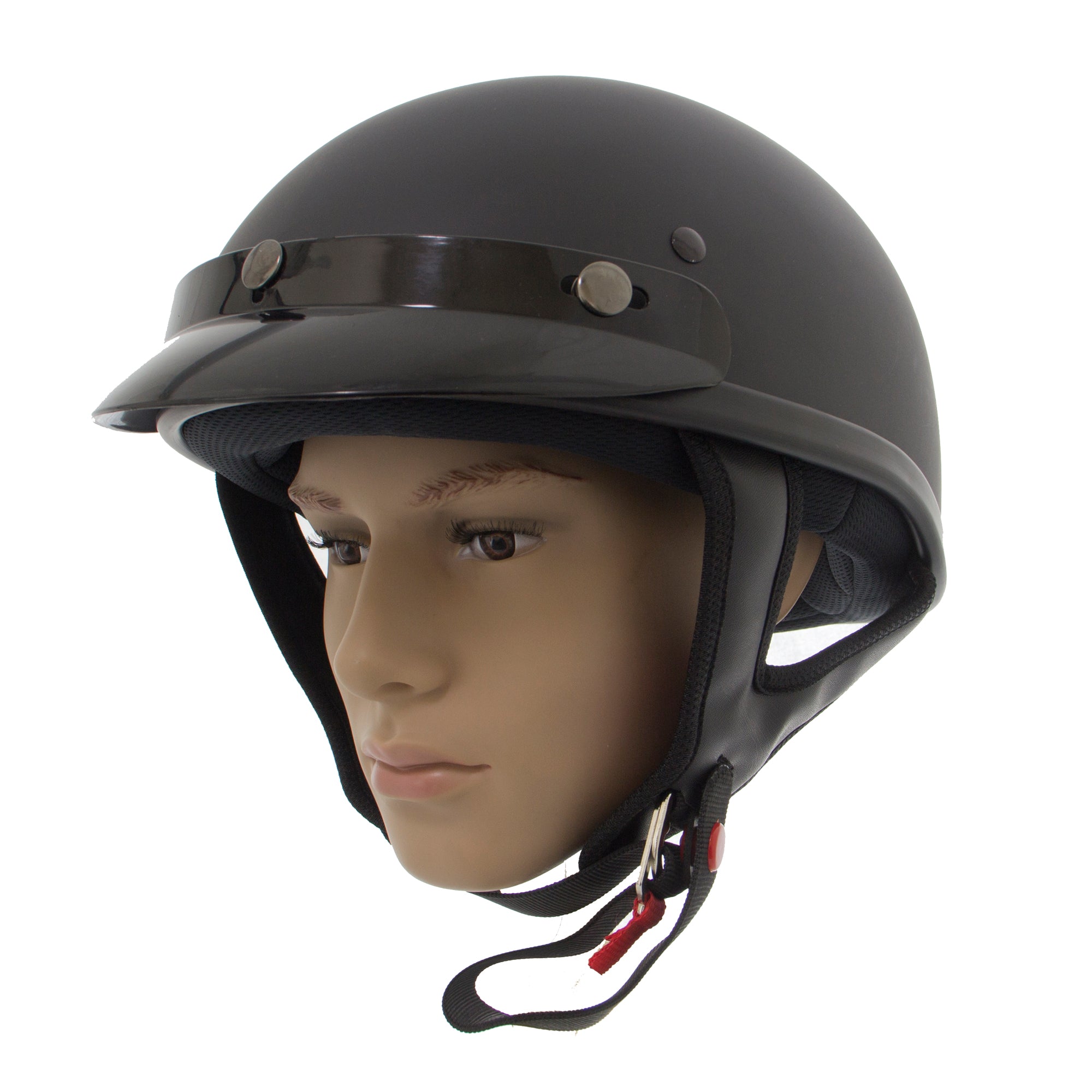 Outlaw Helmets T70 Matte Black Motorcycle Half Helmet for Men & Women ...