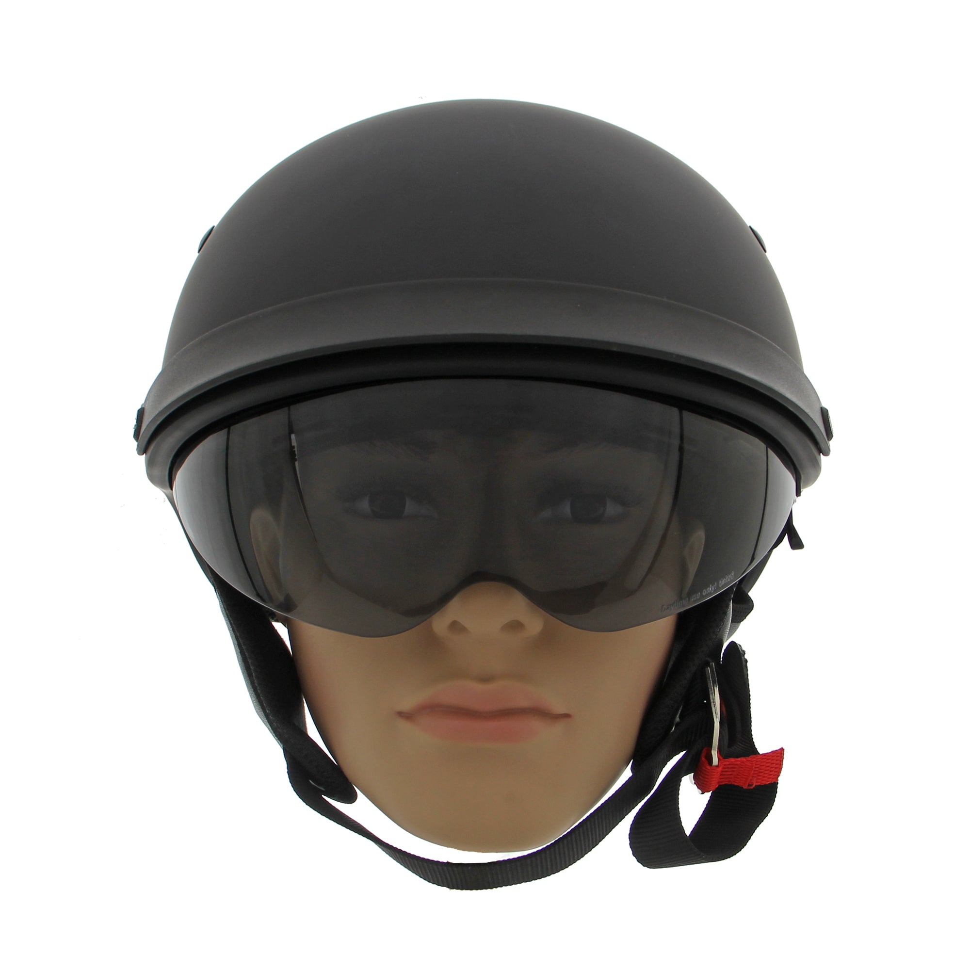 half helmet with flip down visor