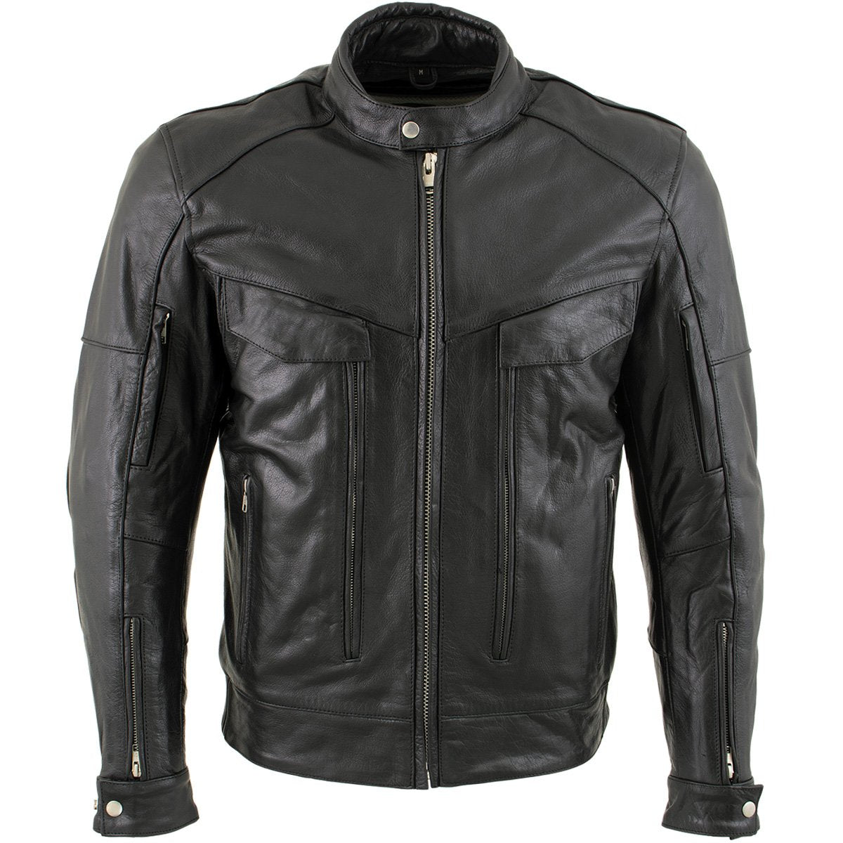 Xelement B4495 'Bandit' Men's Black Buffalo Leather Cruiser Motorcycle ...