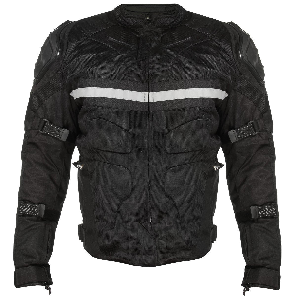 Xelement CF751 Black Tri-Tex Mesh Motorcycle Sport Jacket For Men with