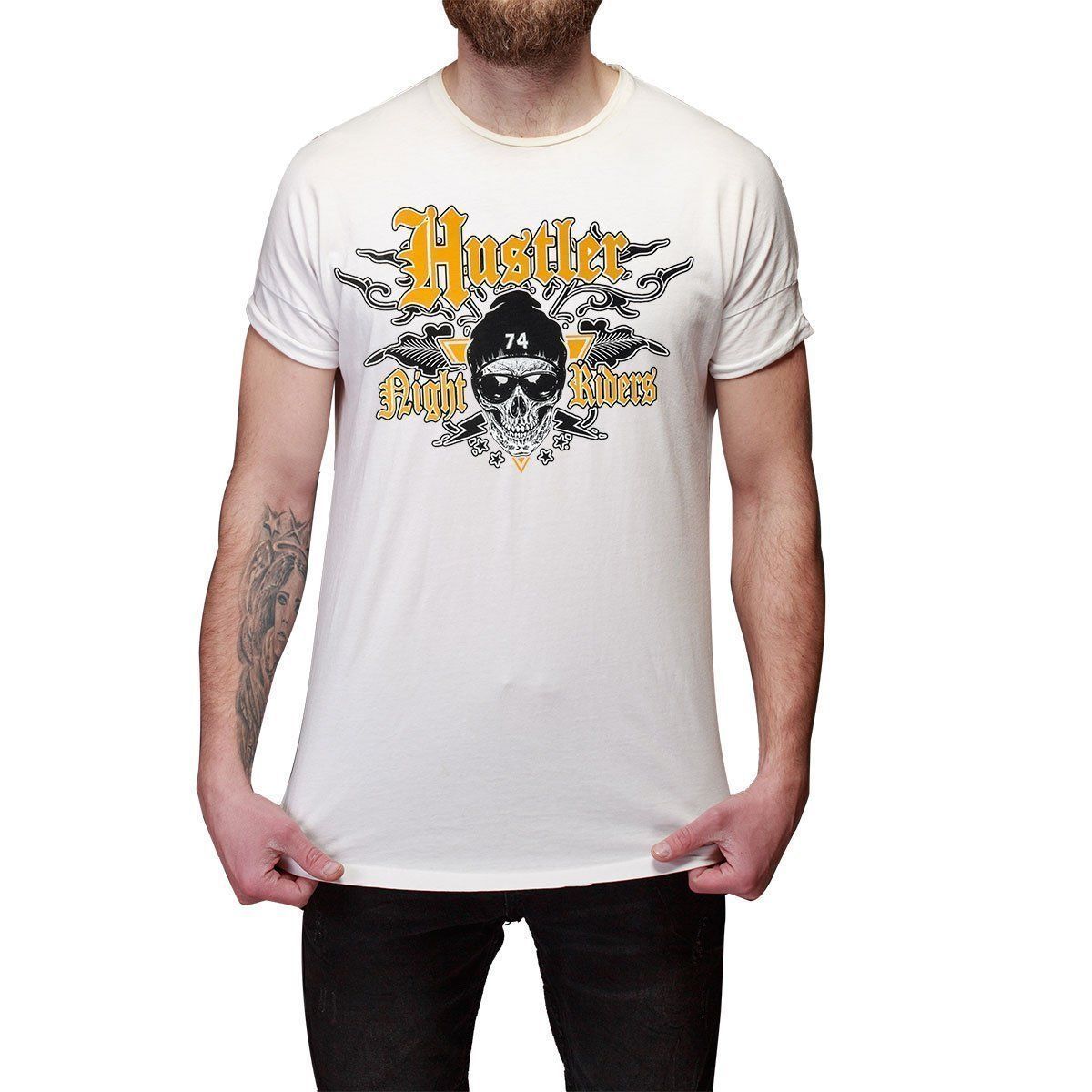 Men's Officially Licensed Hustler HST-520 'Hustler Night Riders' White ...