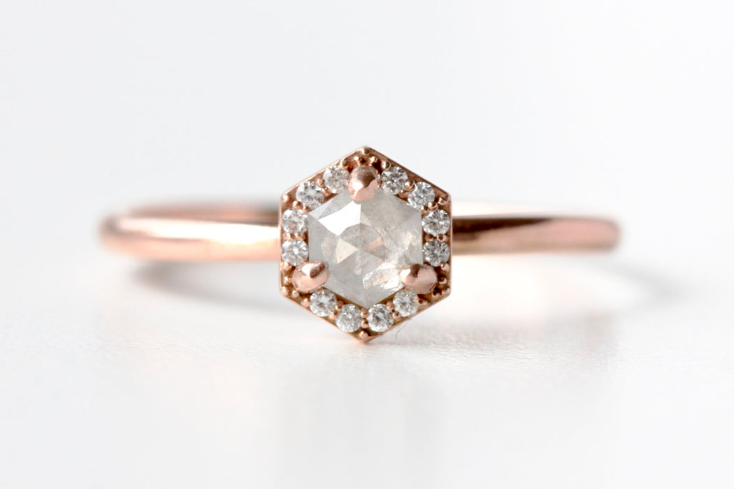 hexagon engagement ring