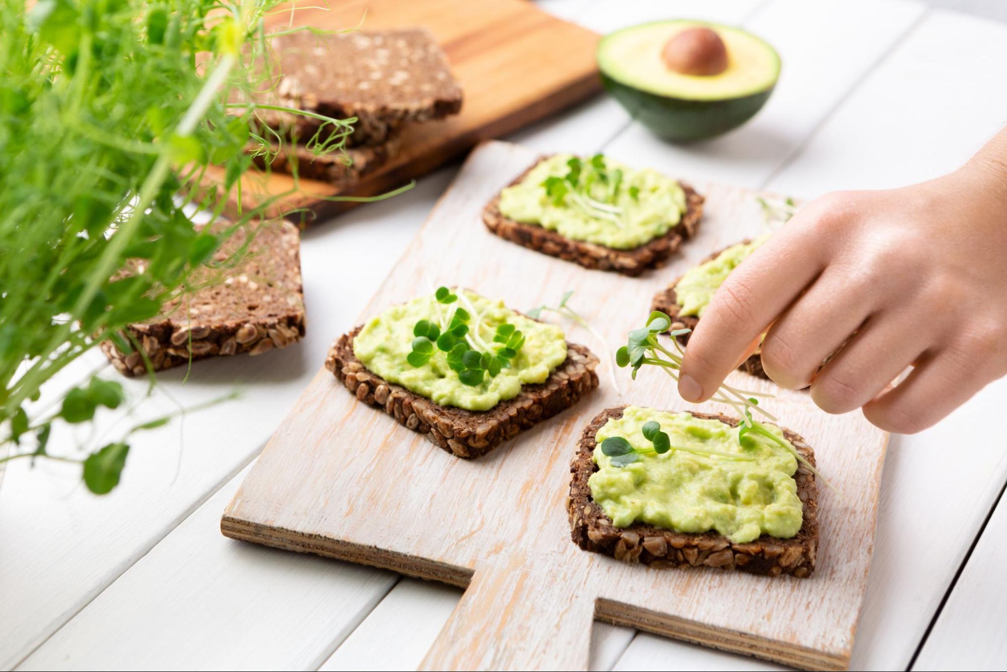 high-calorie avocado toast