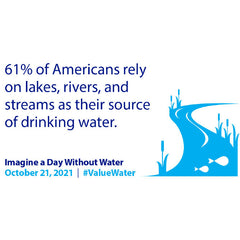 61percent of Americans rely on surface water for drinking IADWW