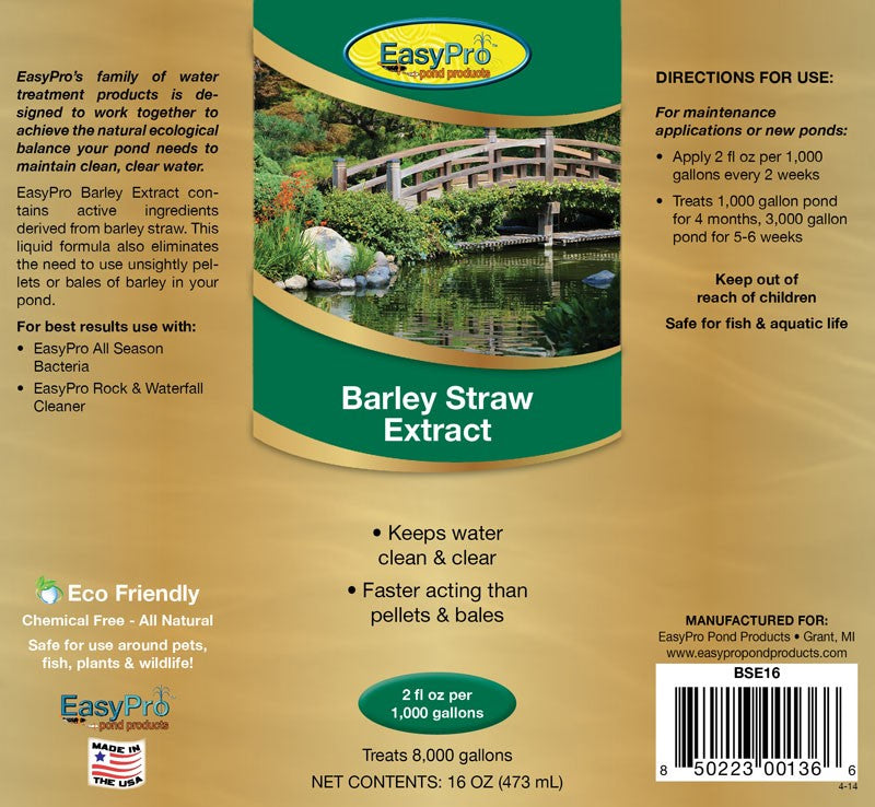 Easypro Liquid Barley Extract For Pond Water Quality Great Lakes Bio