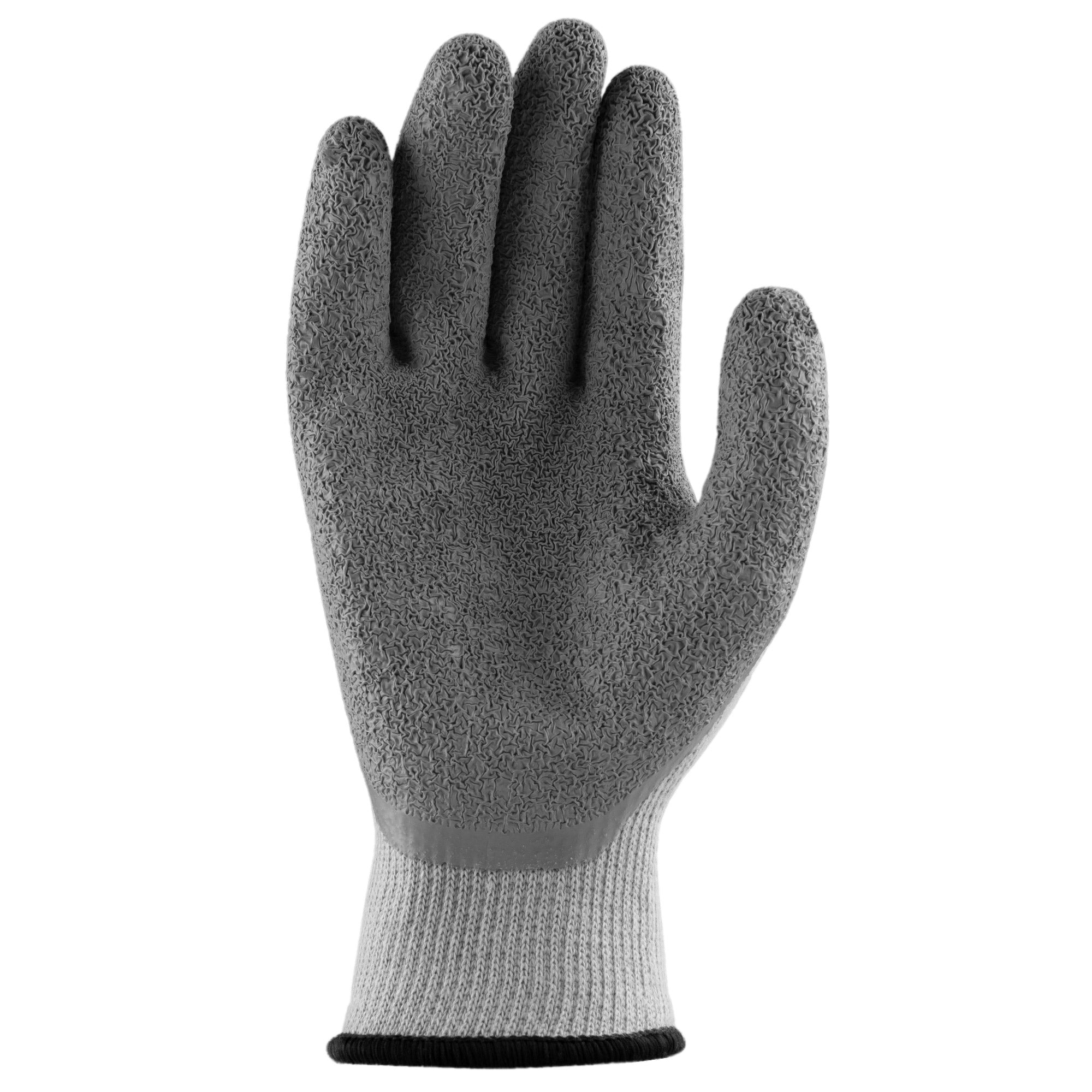 Gray Crinkle Rubber Dipped Gloves