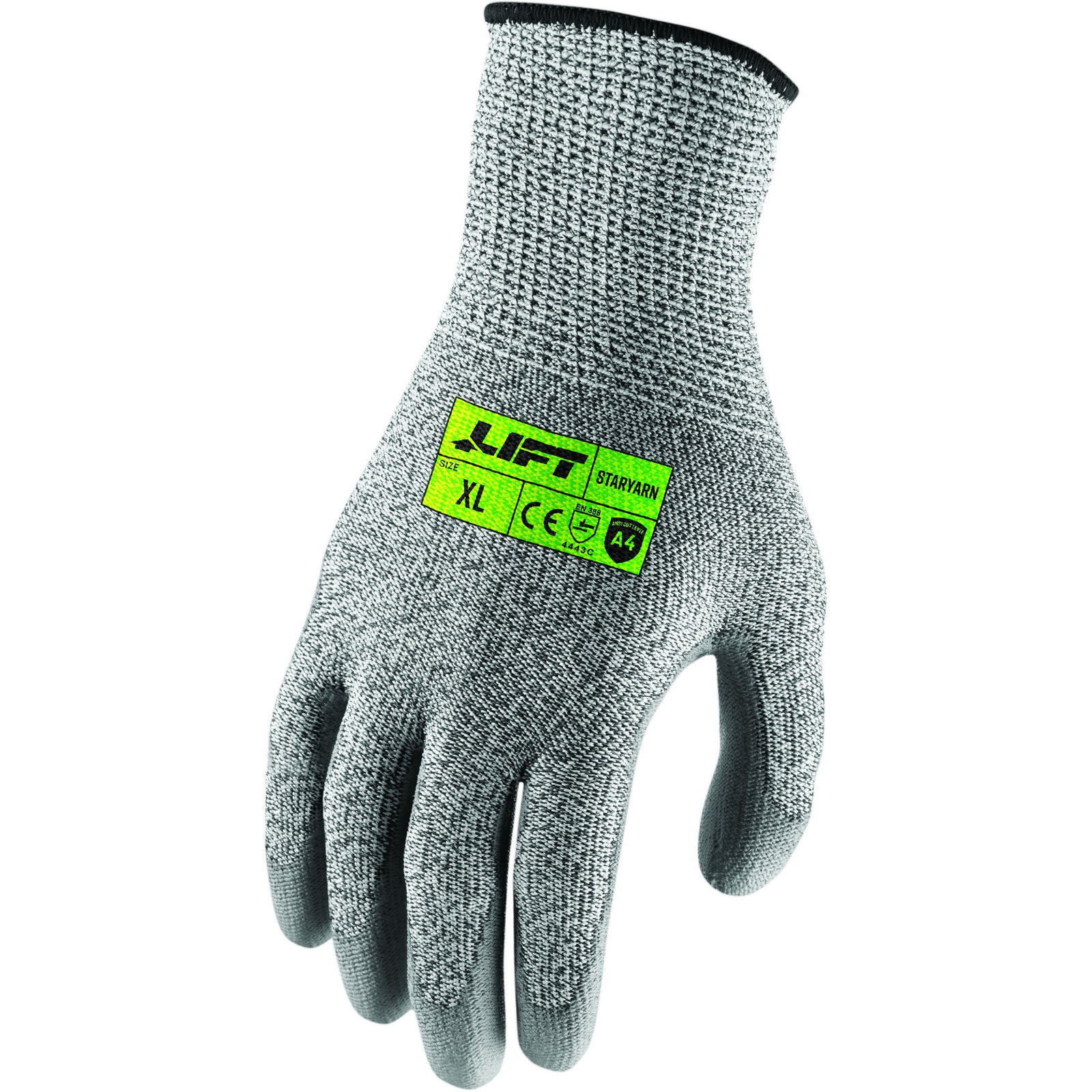 Vgo 1-Pair Cut Resistant Gloves, HPPE Anti-cut Liner, Hand Protection,  EN388 level E,ANSI Level A6 (Size L, Gray, HY3594)