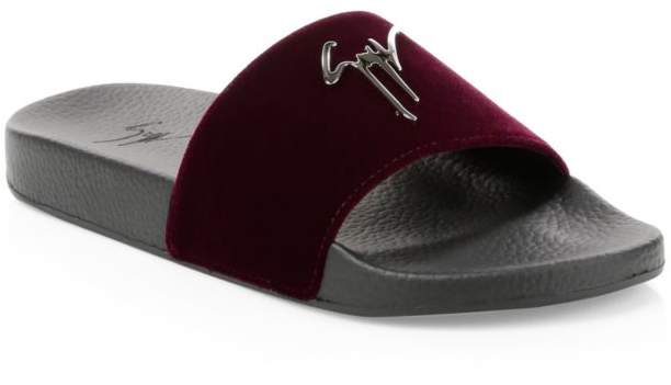 Giuseppe Zanotti Brett Velvet Slides 