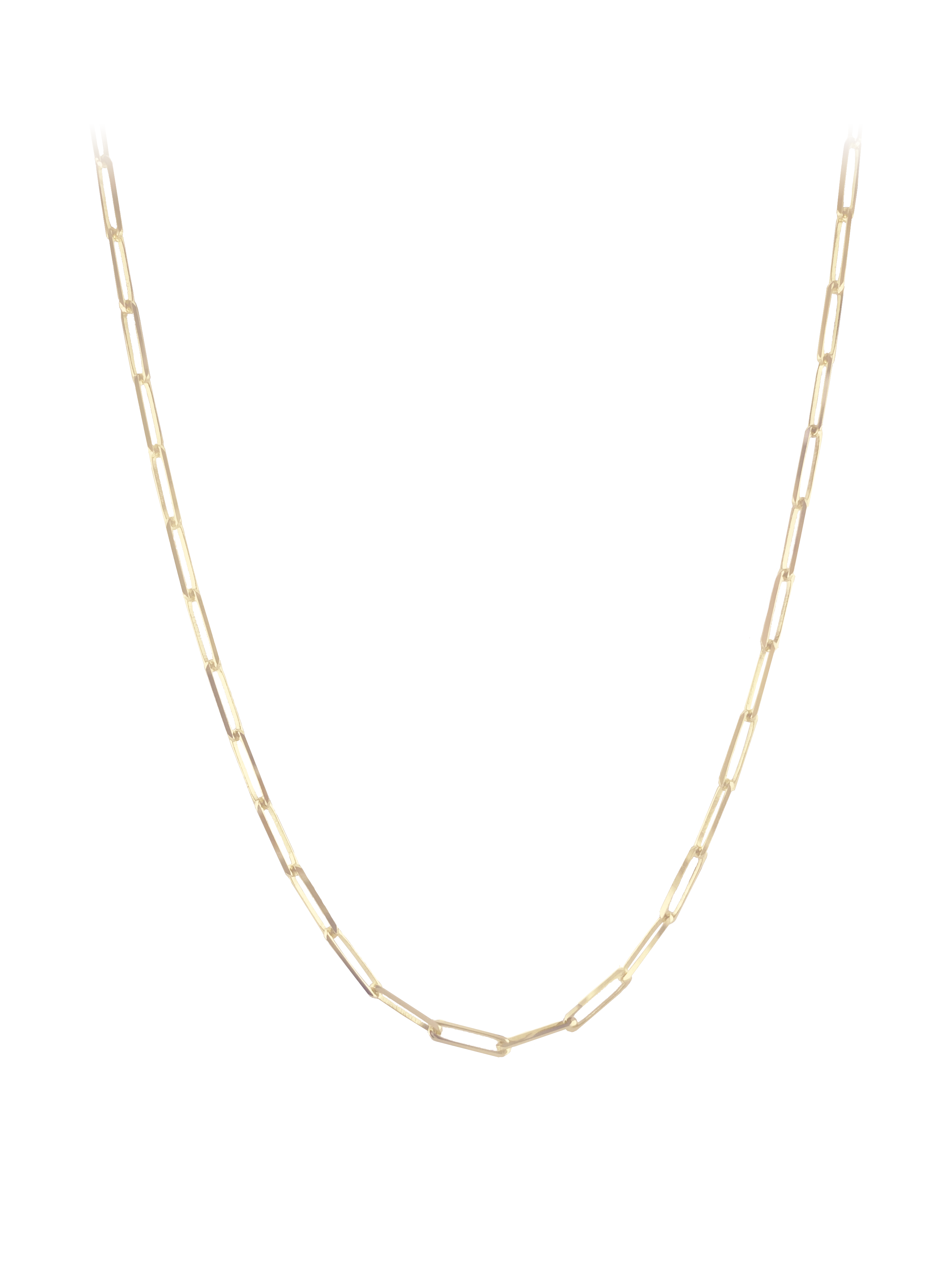 14K YELLOW GOLD 2.7MM PAPERCLIP CHAIN