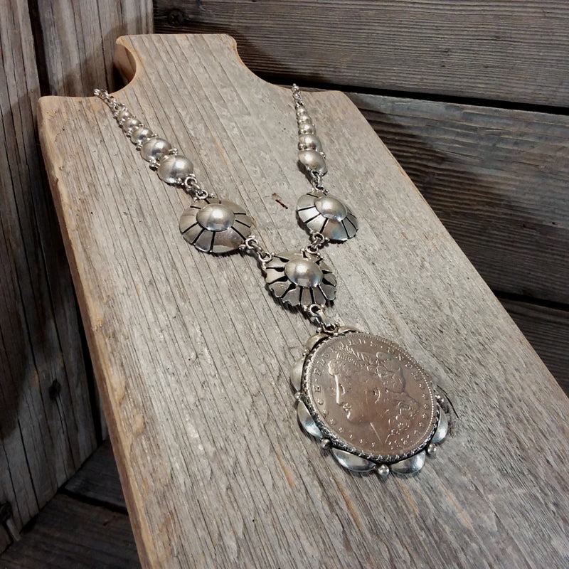 Coin Necklace By Clem Nalwood – Santa Fe Silver Art