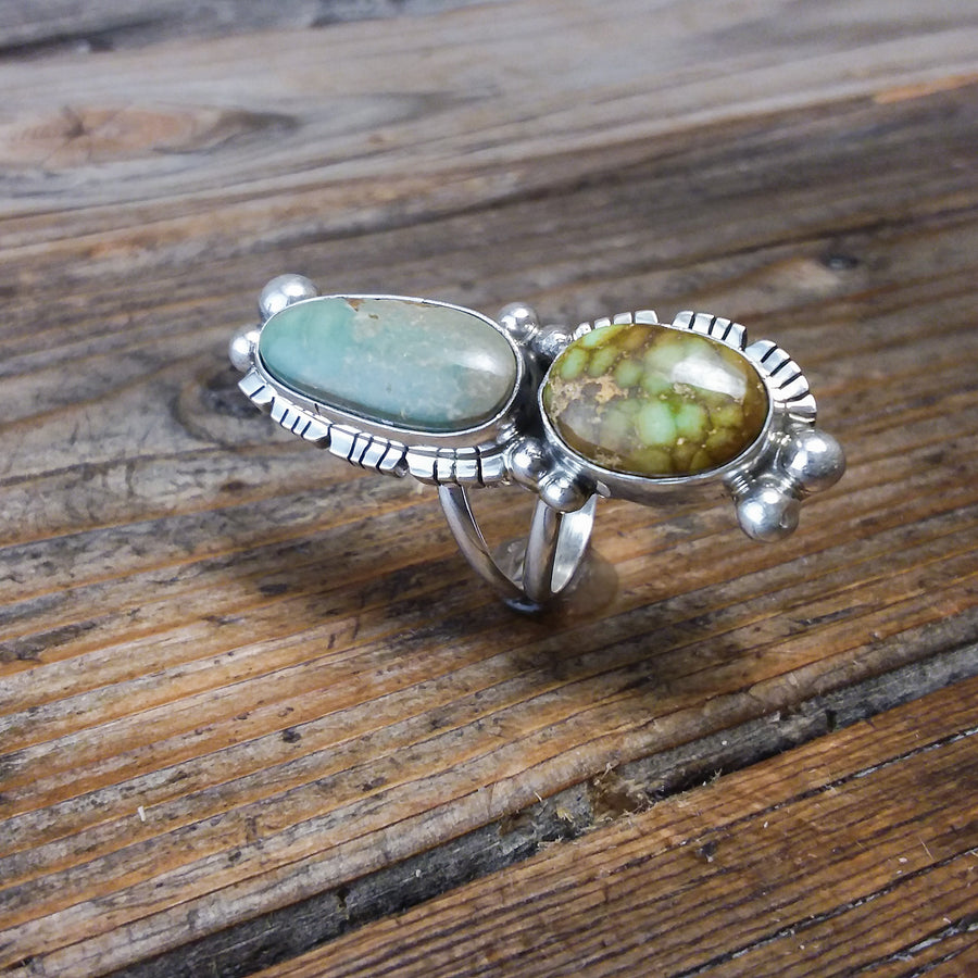 Beth Lee Green Turquoise Ring – Santa Fe Silver Art