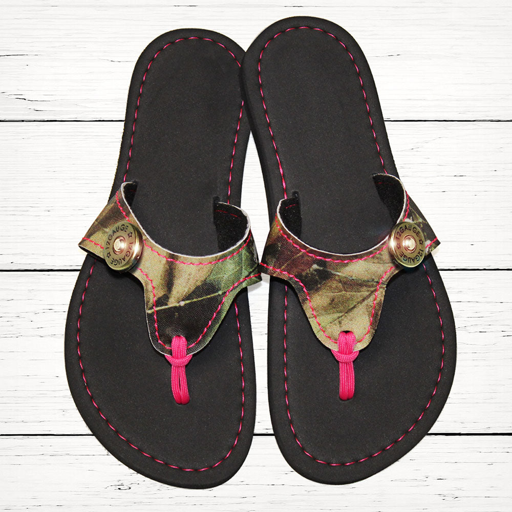 pink camo flip flops