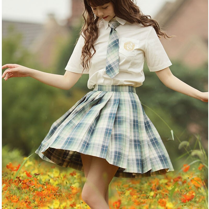 Japanese Style Pleated Short Skirt Jk School Uniform Girl S Mini Skirt