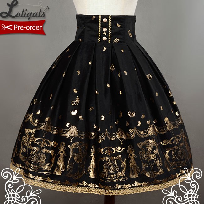 black lolita skirt