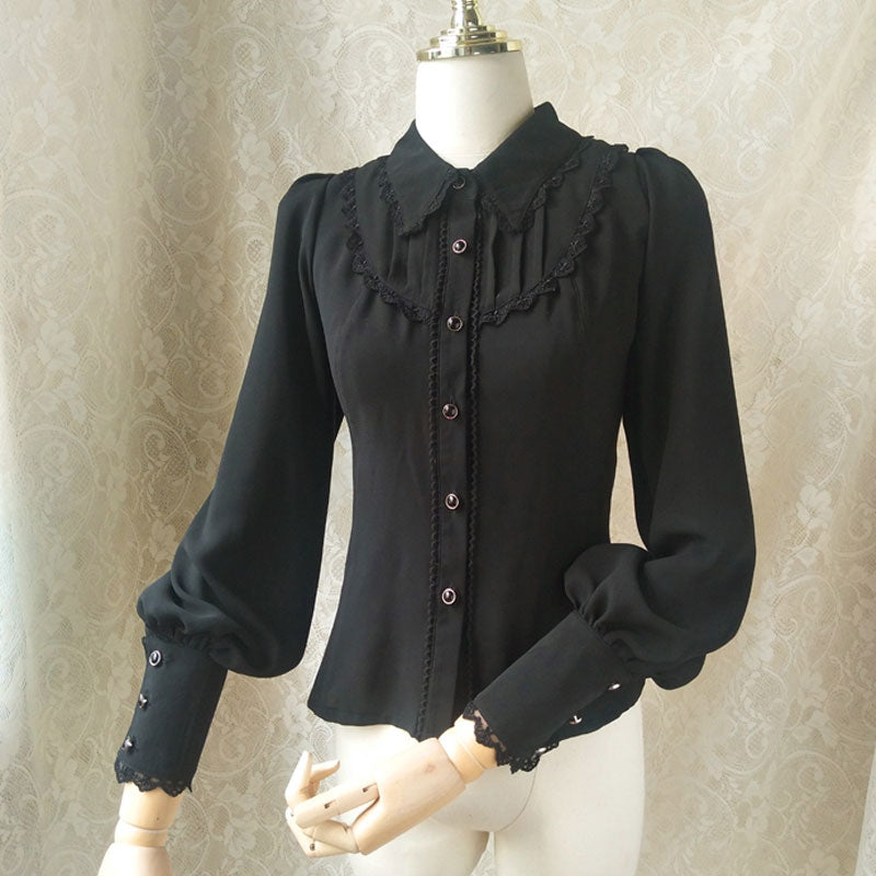 chiffon button down blouse