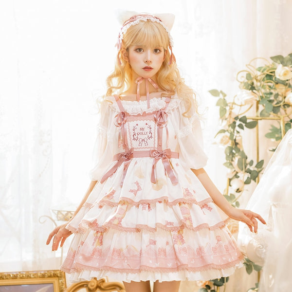 Kawaii Melody & Cinna Lolita Dress - Jsk Dress-1254, L