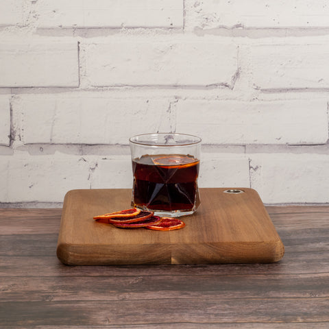 cold brew coffee spritzer with a dehydrated orange slice garnish