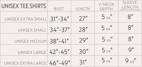 men's and women's shirt size chart comparison