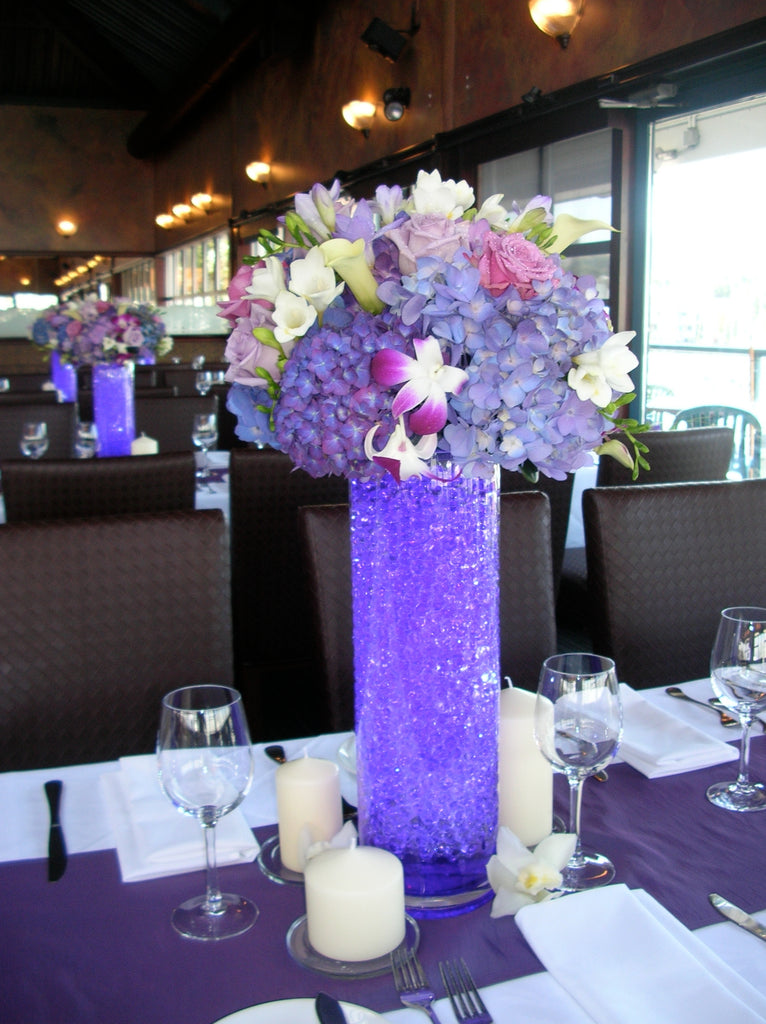 Magic Soil - Gel Polymer Water Beads | Purple wedding centerpieces ...