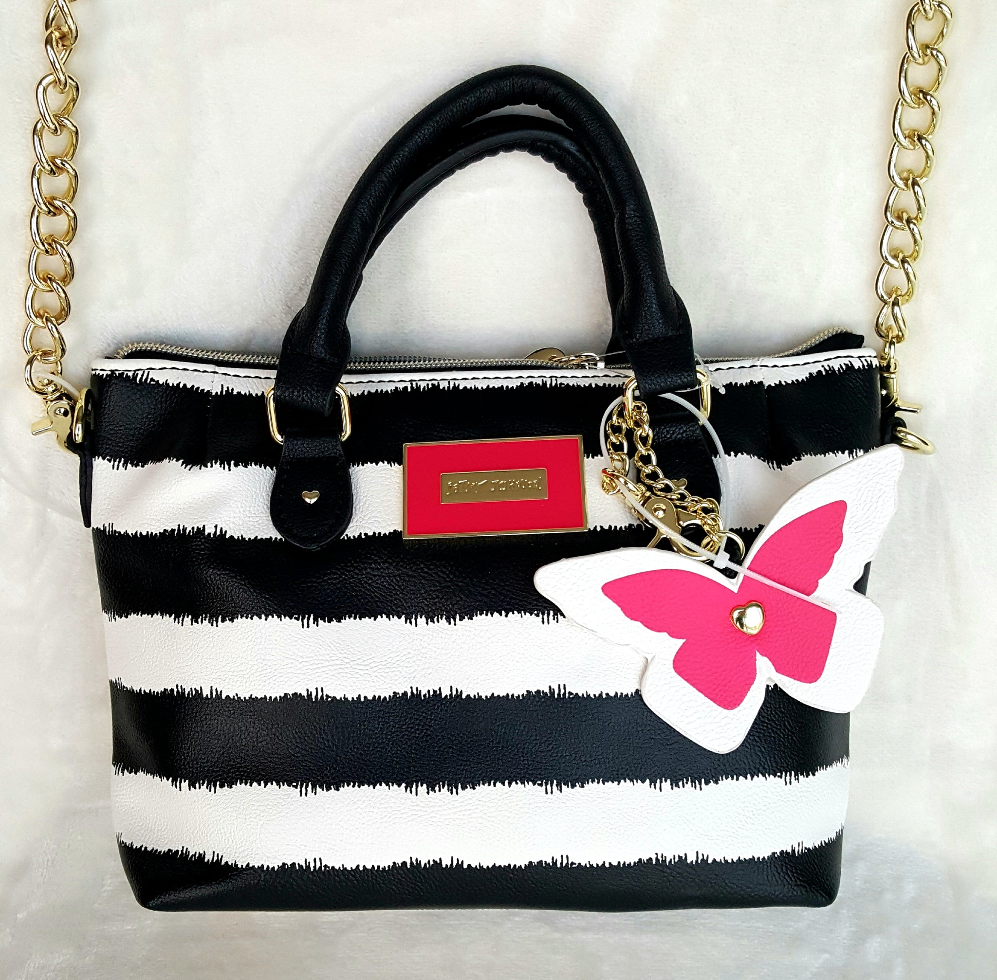 betsey johnson striped bag