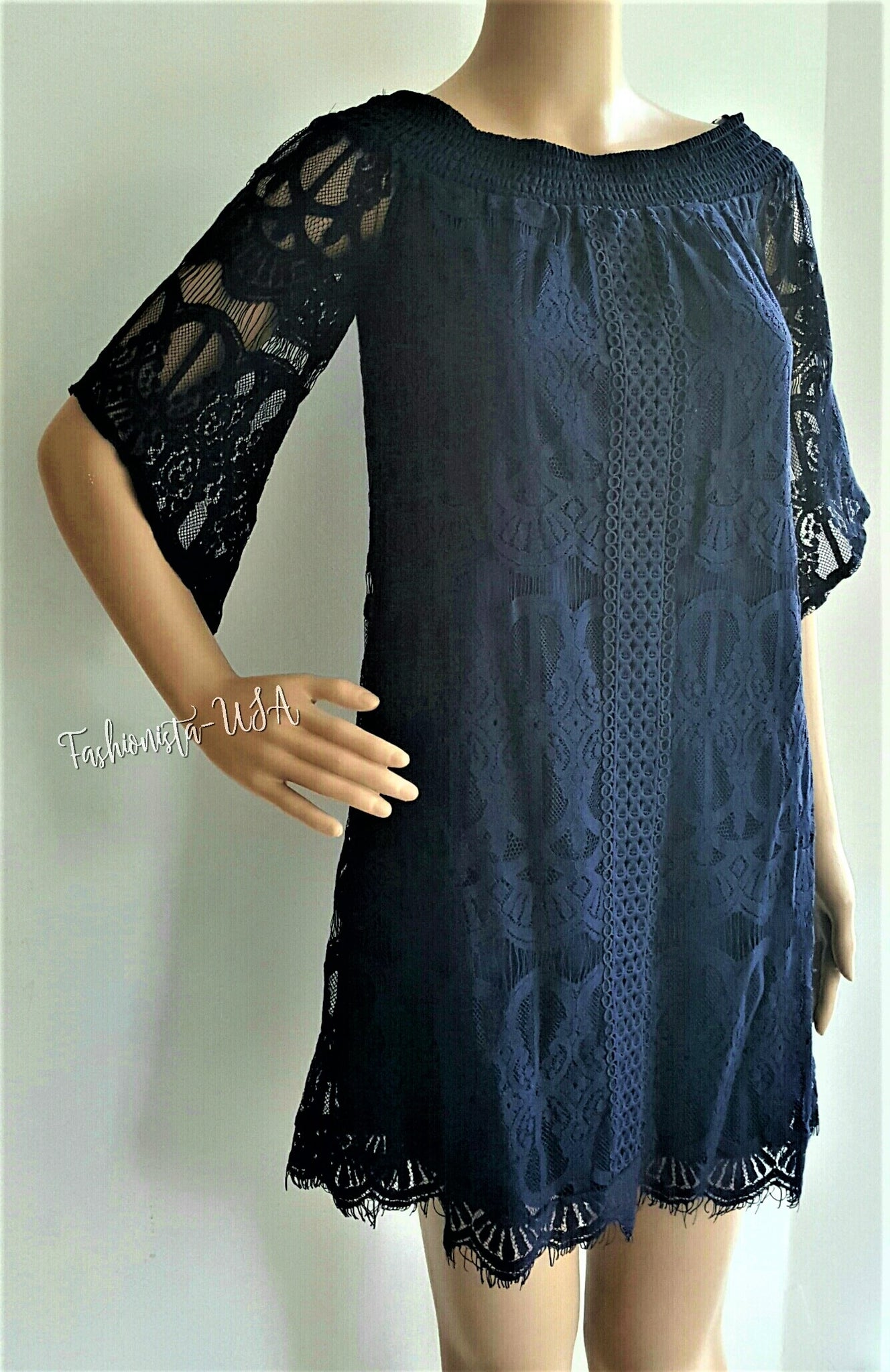 m and s lace dress