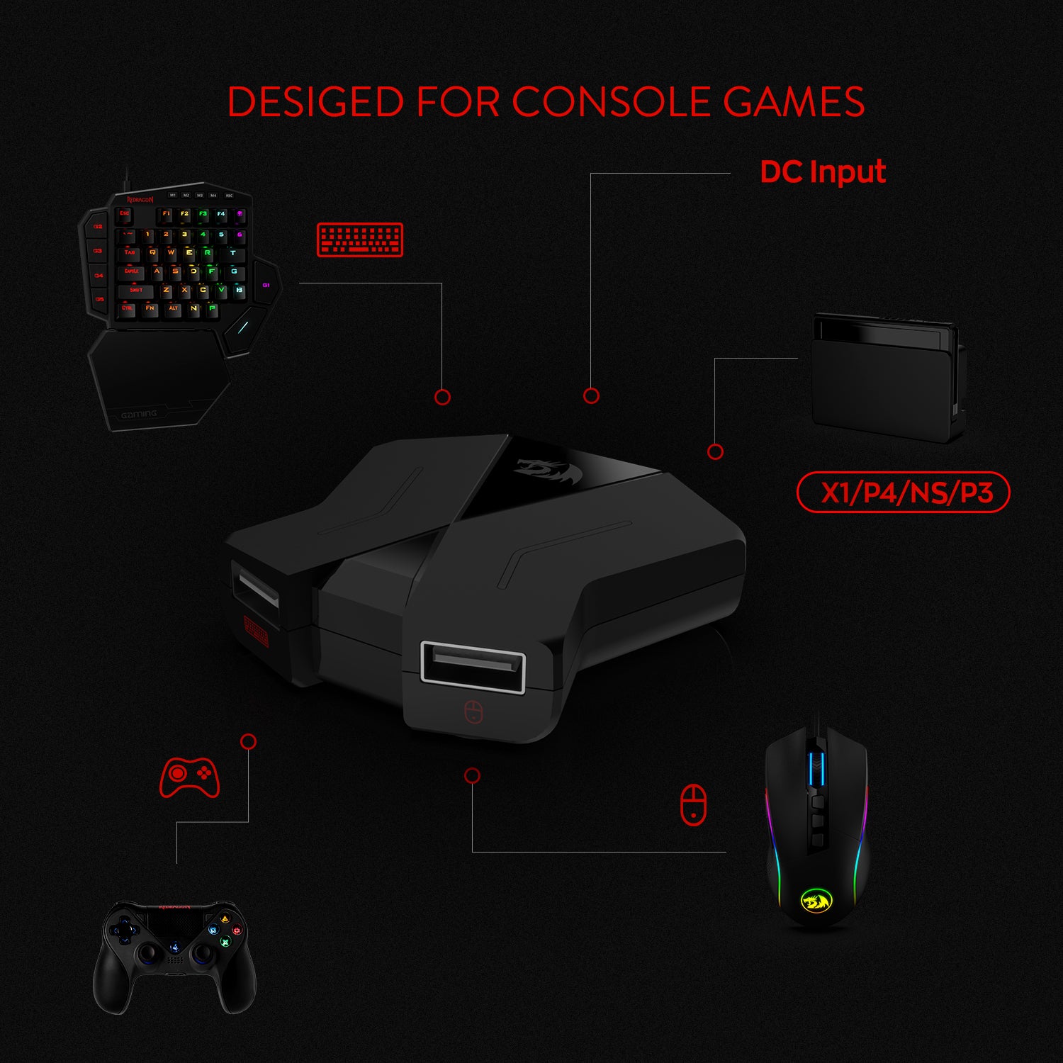 Review: Redragon K585-bb (Keyboard, Mouse, & Adapter) Combo For Xbox O –  Redragonshop