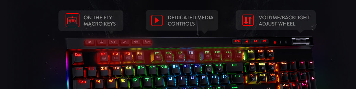 Clavier Gamer - MÉCANIQUE REDRAGON VATA K580 RGB BROWN SWITCH