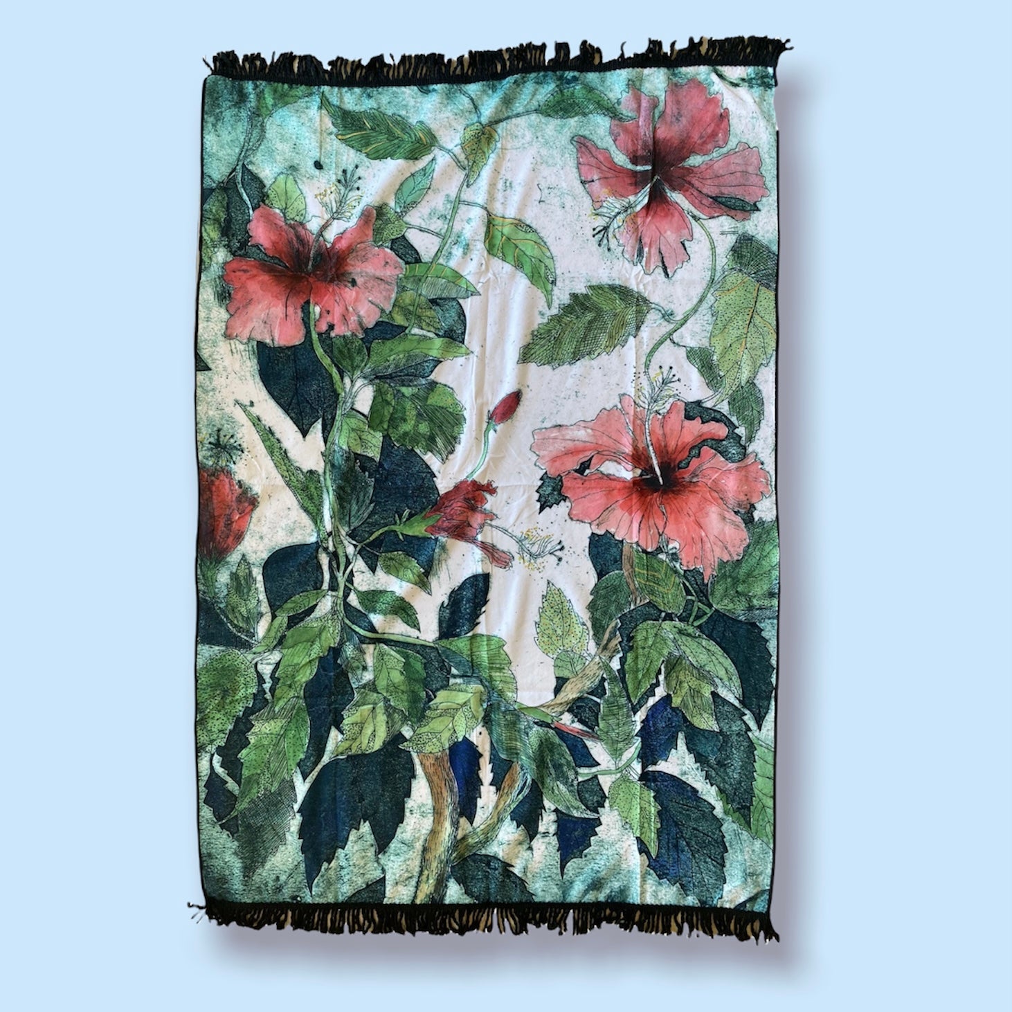 hibiscus beach towel aj