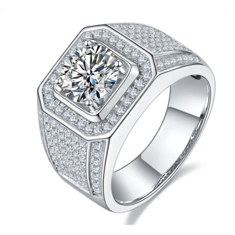 Moissanite Men's Ring – AINUOSHI