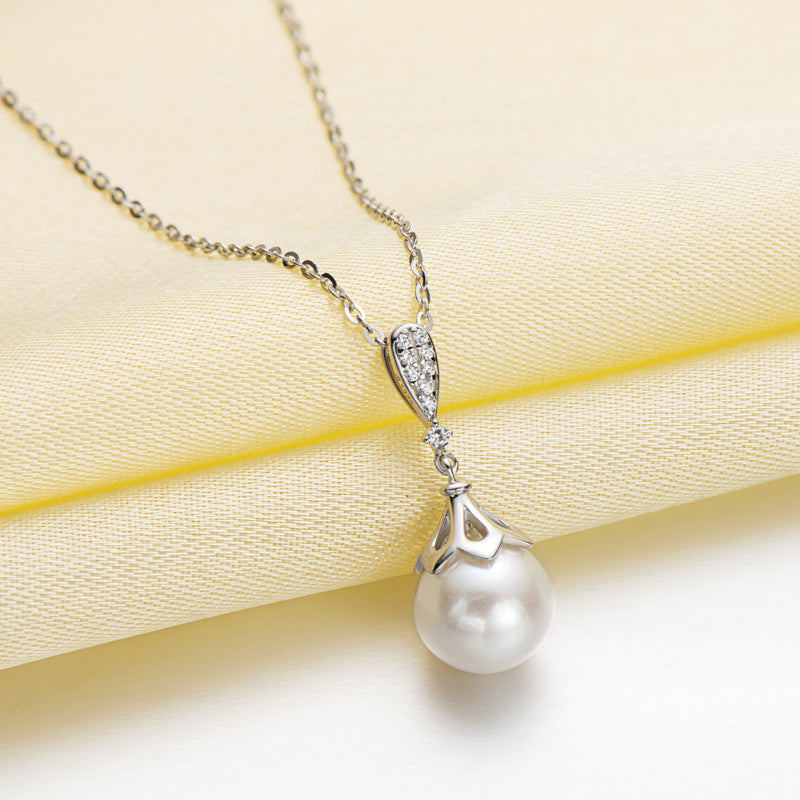 Retro Style Natural Freshwater Pearl Drop Pendant Necklace – AINUOSHI