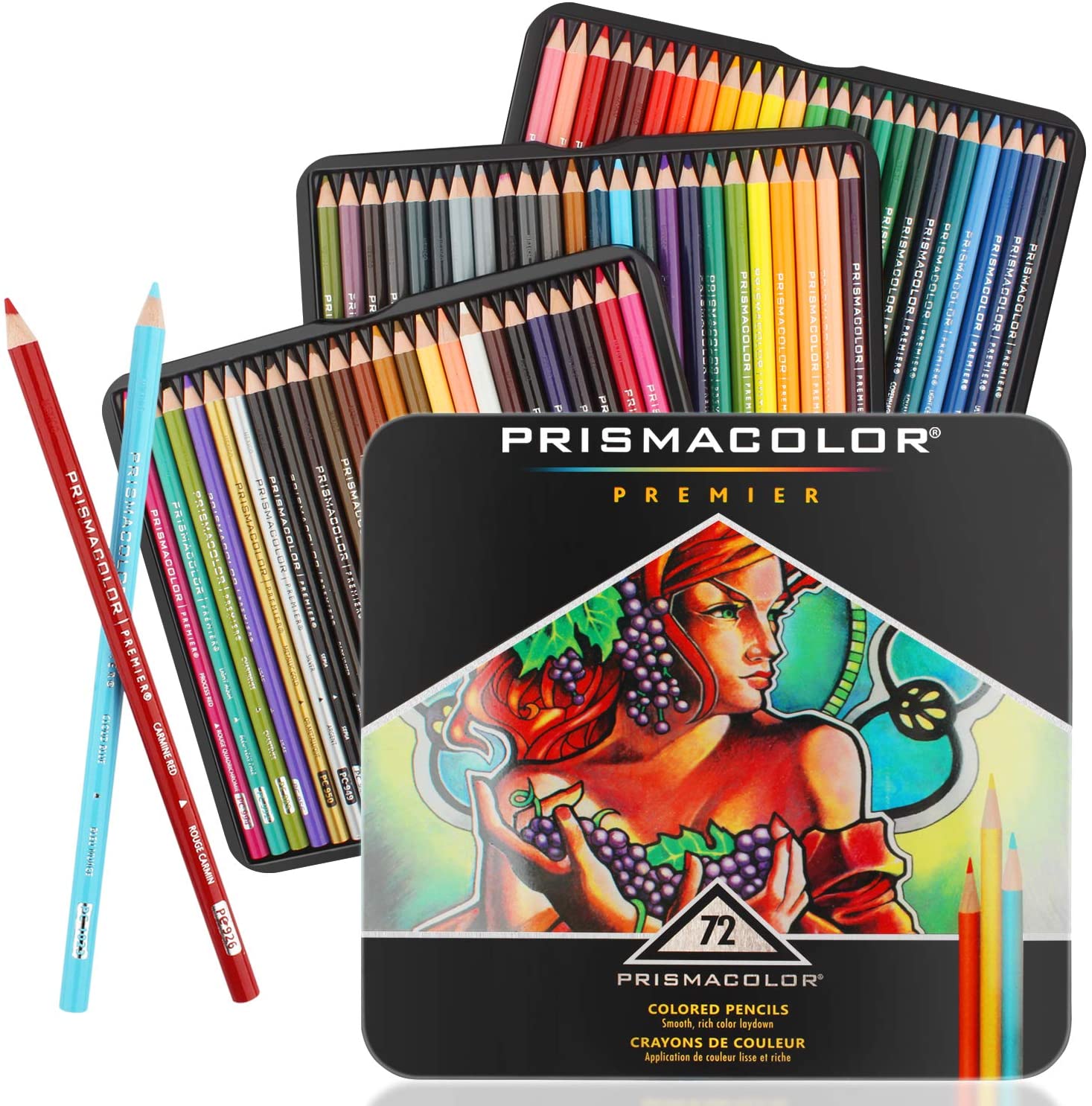 PRISMACOLOR Premier Soft Core Colored Pencil 72 Pack WRITER