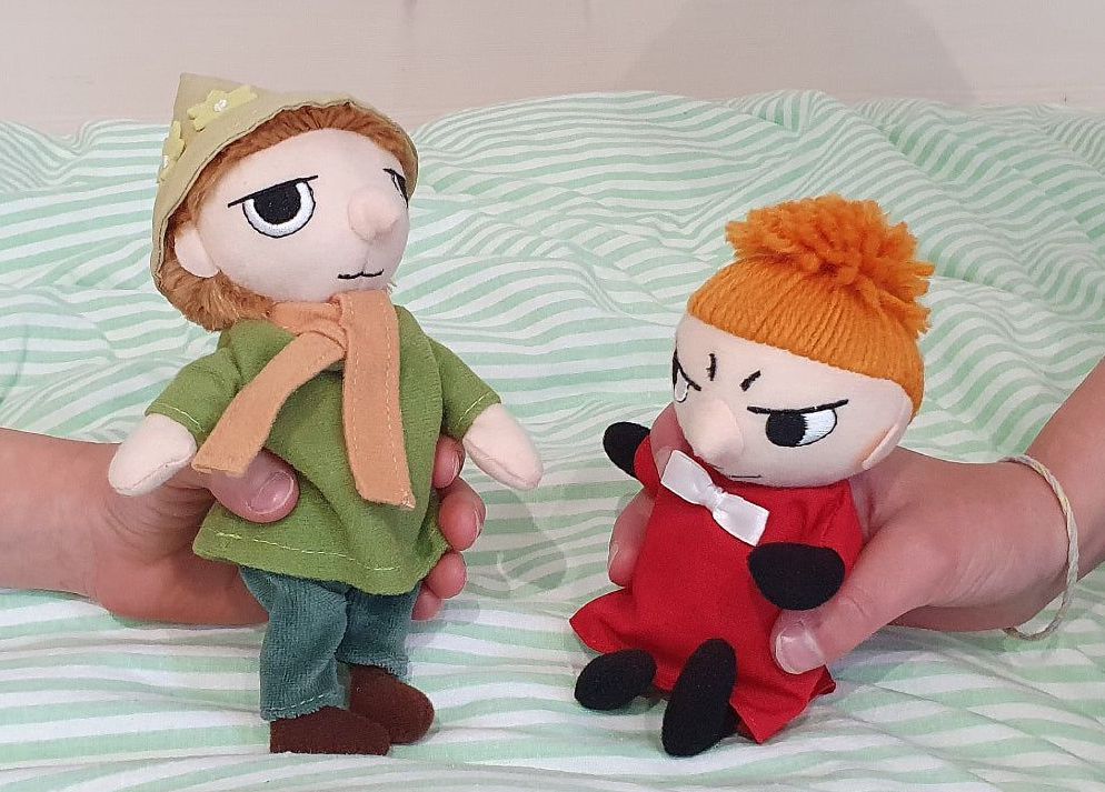Snufkin and Little My plushie