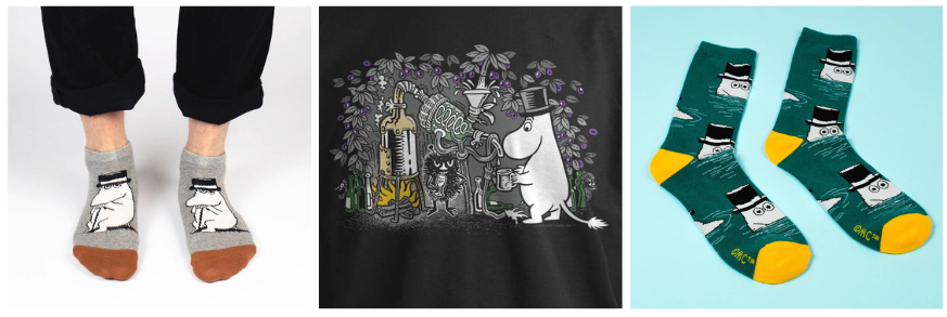 Moominpappa socks tshirt