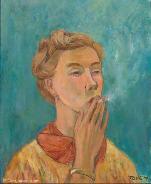 Tove Jansson, Smoking girl (Self portrait), 1940. Oil. © Tove Jansson Estate