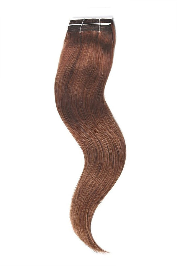 Light Auburn (#30) Curly Full Head Set Clip In Hair Extensions