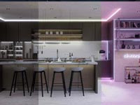 An example of utilising SPLASH12 LED strip in a kitchen environment