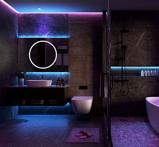 Bathroom LED strip lighting