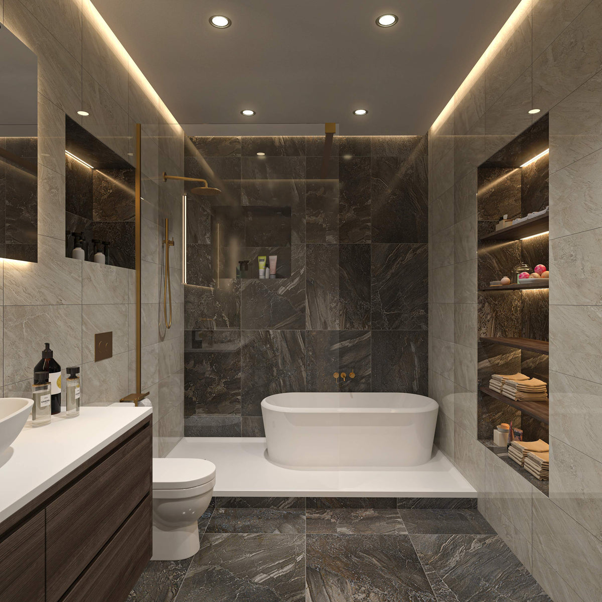 Bathroom example of natural white lighting