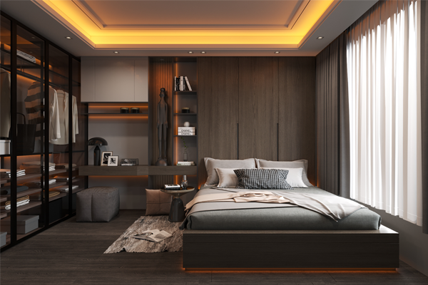 Bedroom LED strip lighting