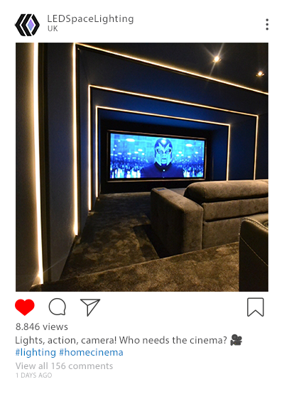 Home cinema lighting example