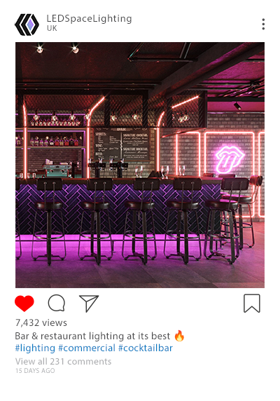 Restaurant and bar lighting example